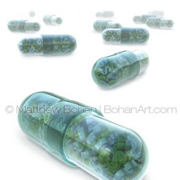 High-priced Pharmaceuticals (Lightwave 3d and PhotoShop) images and animation available for licensing